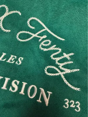 Savage X Fenty Terry Cloth Button Up Shirt Embroidered Medium NWT thumbnail 6