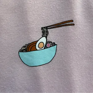 Forever 21 Relaxed Fit Baby Pink Ramen T-Shirt Medium thumbnail 5