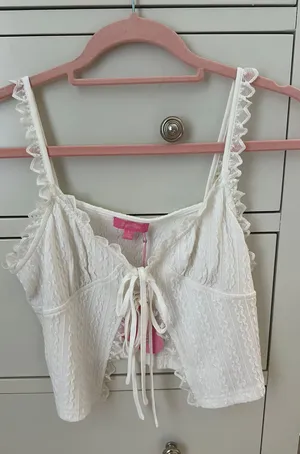 Dolls Kill White Top Crop thumbnail 1