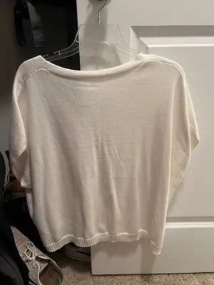 NWOT Oversized Cream Sweater White thumbnail 6
