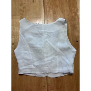 HYFVE Off White Button Up Square Neck Cropped Vest Top Women Size M‎ thumbnail 5