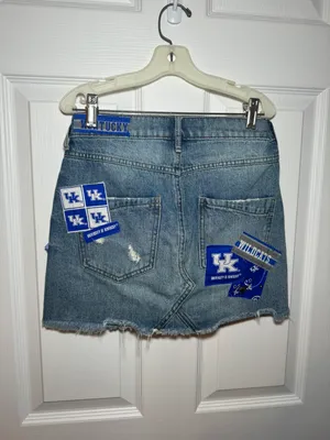 EXPRESS Kentucky Patch Gameday Denim Mini Skirt thumbnail 2