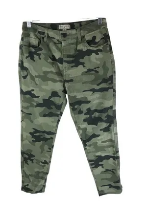 Nili Lotan Target Camo Print Womens Skinny Jeans Size 8 Mid-Rise Cotton-Blend thumbnail 1