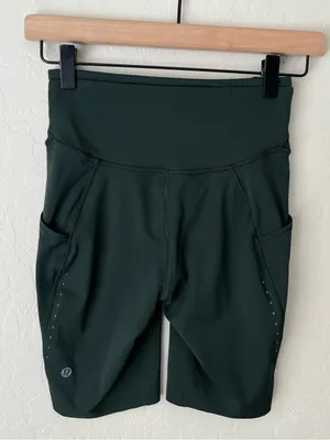 Lululemon Fast and Free High-Rise Shorts reflective Rainforest Green 4 thumbnail 5