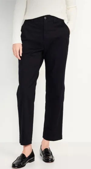 Old Navy OG Chino High-Waisted Black Pants thumbnail 1