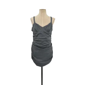 Skims Sculpting Swim Ruched One Piece Gunmetal Gray Shaping‎ Swimsuit XL NWT thumbnail 3