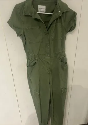 Celebrity Pink Olive Green Utility Jumpsuit thumbnail 1