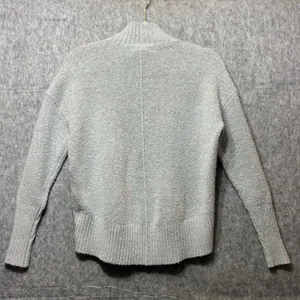 It's Our Time‎ Mock Neck Sweater Ribbed Trim Pullover Knitwear Gray Medium thumbnail 6