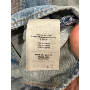 Denim Forum Women Vest M Blue Light Wash Cotton Cropped Button Front 110091 thumbnail 5