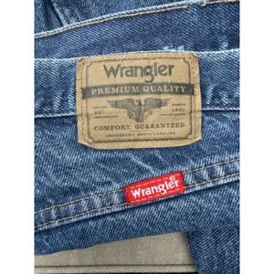 Wrangler Blue Relaxed Straight Jeans raw hem 32x32 thumbnail 6
