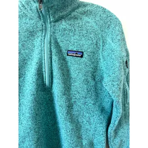 Patagonia Better Sweater 1/4 Zip Pullover Jacket Teal Size Small thumbnail 3