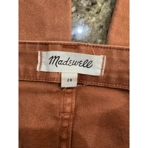 Madewell Slim Emmett Wide Leg Cropped Pant Jean Size 28 Orange Cotton Stretch thumbnail 5