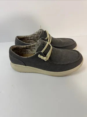 Ariat Charcoal Canvas Slip-On Sneakers with Cream Accents thumbnail 4