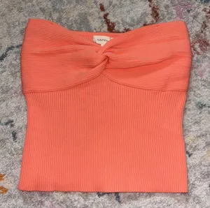 Happily Grey Ribbed Tube Top Orange thumbnail 1