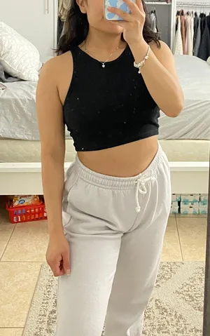 Zara Black Ribbed Top thumbnail 1