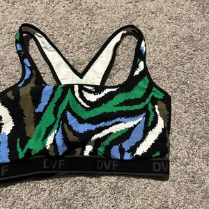 Diane Von‎ Furstenberg Target Disco Zebra Green Racerback Sports Bra L thumbnail 5