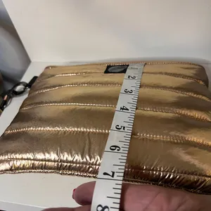 Think Royln Rose Gold Metallic‎ Quilted Wristlet thumbnail 5