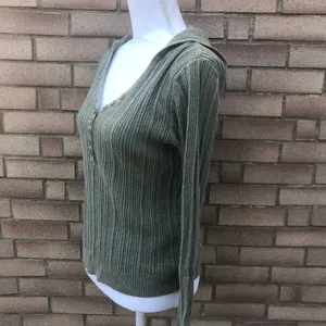 Natural Reflections Green‎ hooded sweater Size Medium thumbnail 4