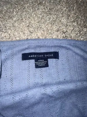 American Eagle - Pointelle Cami - M, Blue thumbnail 2