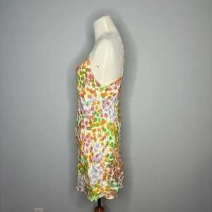 Asos- White Base w/Floral Print Mini Slip Dress thumbnail 5