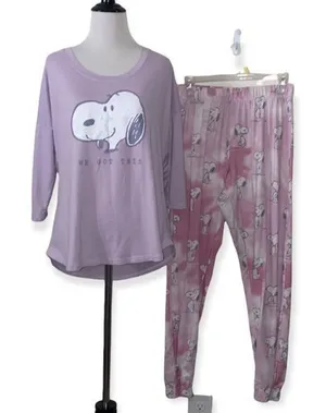 Munki munki women’s medium peanuts pajama‎ set thumbnail 1