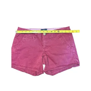American Eagle Shortie 4 Red Low Rise Chino Shorts Stretch Y2K thumbnail 5