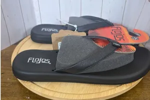 flojos‎ sandals campbell sparkle strap womens 9 NWT Black thumbnail 1
