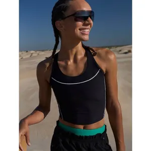 New Athleta XS Interval Tank Black with White Stripes X-Small thumbnail 6