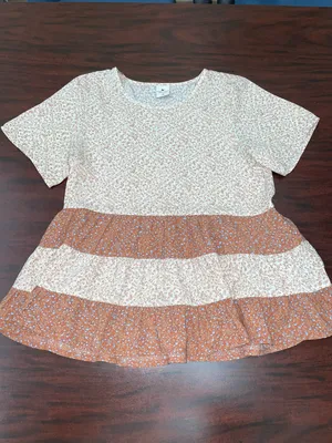 Paper Crane Anthropologie Ruffle Tiered Floral Blouse thumbnail 1