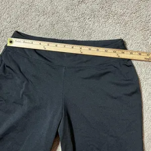 LL Bean Womens Black Athletic Pants M Reg Wide Leg Stretch Yoga Workout‎ thumbnail 5