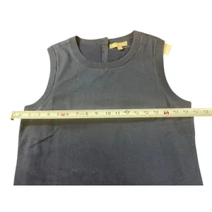 Banana Republic Women’s L Navy Sleeveless Top Knit Silk Blend Layered Hem NWT thumbnail 10