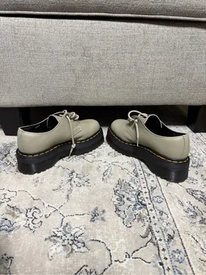 Dr Martens 1461 Womens Quad II Platform Stone Pisa Leather thumbnail 8