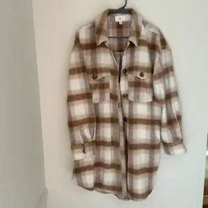 BP Long shacket Pink Brown Large plaid outdoor grandpacore granola camping thumbnail 7