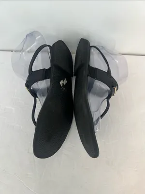ARKET Black Leather Thong Sandals Women’s EU 38 with gold made in Portugal thumbnail 8