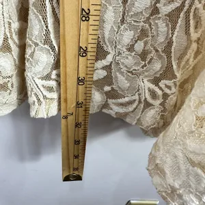 Free People Lace Dress Small Ivory Sheer Boho Cottagecore Fairy Romantic Vintage thumbnail 3