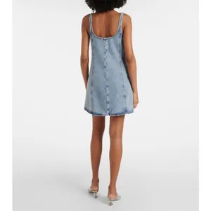 NWT FRAME The Shift Denim Dress Light Blue Wash Size 6 thumbnail 2