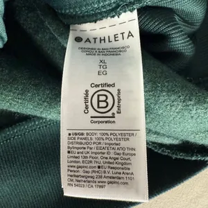 Athleta Forever Fleece 1/4 Zip Sweatshirt, Green, XL thumbnail 6