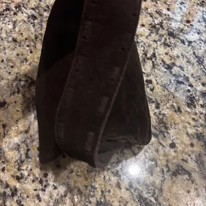 Vintage Abercrombie Chocolate Brown Suede‎ Shoulder Hobo Bag Tasseled 9x6x2.5 in thumbnail 5