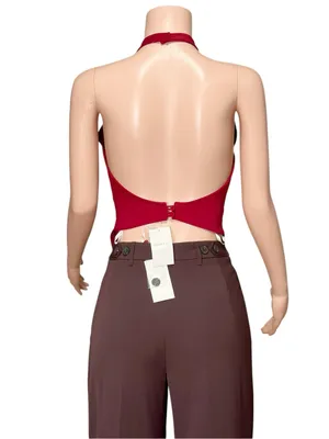 KOOKAÏ Norway Wrap Top, Red Wine, FR36/US4 thumbnail 6