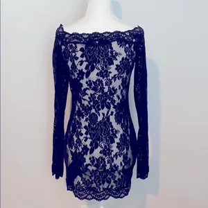 Victoria's Secret vintage Y2K Black Lace mini bodycon dress thumbnail 3
