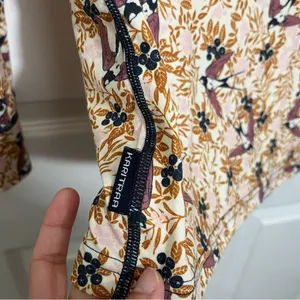 KARI TRAA Women Bird Print Long Sleeve Top | size small thumbnail 7