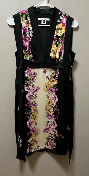 Vintage Y2K Floral Silk Dress Garden Party Romantic Femme Fatale Romantic Grunge thumbnail 1