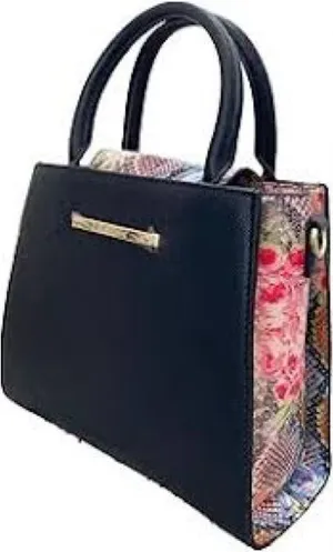 Betsey Johnson XO Chloe Floral Faux Snake Satchel Bag thumbnail 1