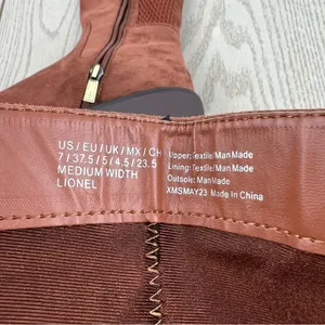 Kenneth Cole Reaction Women's Lionel Tall Boots 7M Caramel Cafe Micro $129 thumbnail 4
