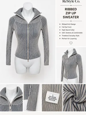 Ribbed Zip thumbnail 2