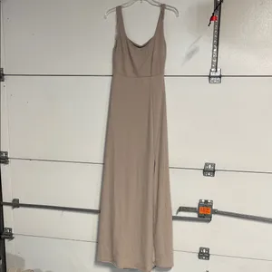 Birdy Grey Alex Taupe Maxi Bridesmaids Dress Gown Beige New Small thumbnail 2