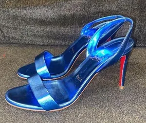 Christian Louboutin blue O Marlyn Heel size 37.5 thumbnail 1
