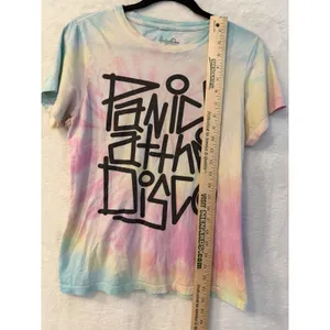 Panic! At The Disco Shirt Large L Tie Dye Band Tee Pastel Graphic Cotton 2016 thumbnail 3