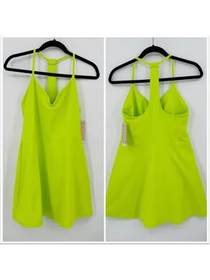 NWT Spiritual Gangster Neon Yellow Green Jet Active Mini Dress M thumbnail 2