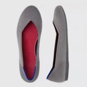 Rothy’s The Flat Gray Knit Ballet Flats Washable Sustainable Shoes 7.5 thumbnail 3